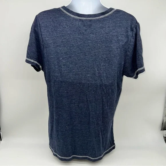 NFL Team Apparel Women's Speckled Chicago Bears Short Sleeve V-Neck T-Shirt-Sz L - Picture 7 of 10